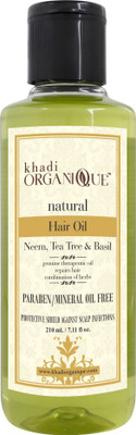 

Khadi organique Neem Teatree & Basil Hair Oil-Without Mineral Oil Hair Oil(210 ml)
