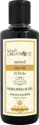 

Khadi organique 18 Herbs Hair Oil-Without Mineral Oil Hair Oil(210 ml)