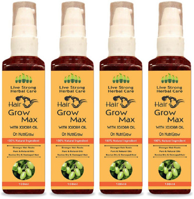 

On NutriGrow JOJOBA Hair Growth Oil, Virgin Coconut Oil With 15 Essential Oils For Hair Growth Hair Oil(400 ml)