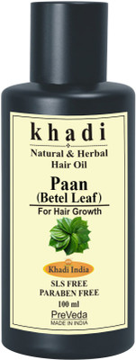 

PreVeda Khadi Paan (Betel Leaf) fast hair growth Oil with herbal & natural best ayurvedic oils Hair Oil(100 ml)