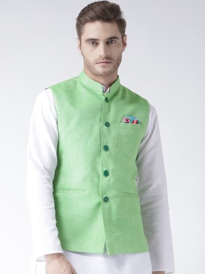 Hangup Sleeveless Solid Men Nehru  Jacket