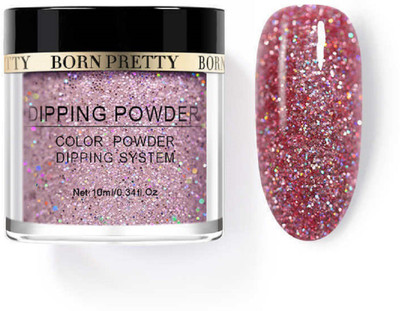 

Born Pretty Dip Dipping Powder System Holographic Holo Quick Dry Long Lasting Nail Decoration(Peach)