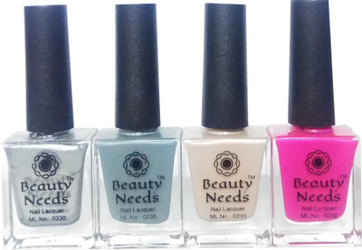 

beauty needs BNC-NP-004,NP-014,NP-024,NP-034 Silver Shimmer, Gray, Nude, Purple Pink(Pack of 4)