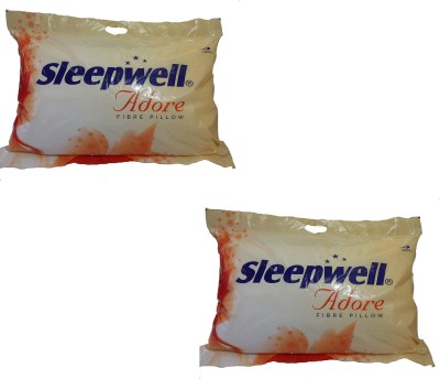 Sleepwell Microfibre Solid Sleeping Pillow Pack of 1(White)