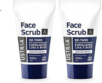 

Ustraa De Tan with walnut granules Face Scrub (Pack of 2) Scrub(200 g)