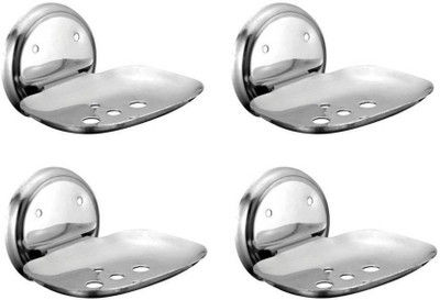 SDMINTERPRISES SDM SOAP DISH ( SET OF 4)(Silver)