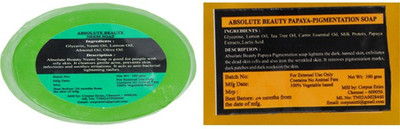 

Absolute Beauty Neem and Papaya Pigmentation Handmade Beauty Bath Soap-Combo 6(600 g, Pack of 6)