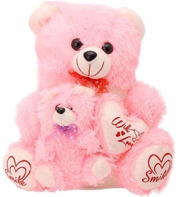 Nihan Enterprises Soft & Cute Pink Color Teddy Bears with With Love Heart - 45 CM  - 45 cm(Pink)