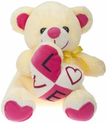 kashish trading company Love Heart Soft Stuffed Teddy Bear , Cream  - 45 cm(Beige)