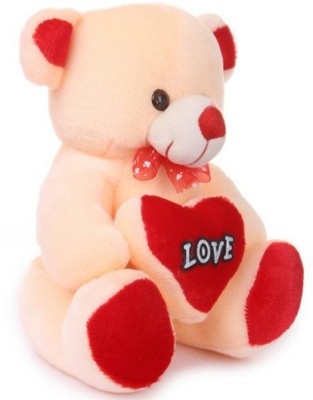 Nihan Enterprises Soft Stuffed Cream Heart Love Teddy Bear (45cm)  - 16 inch(Beige)