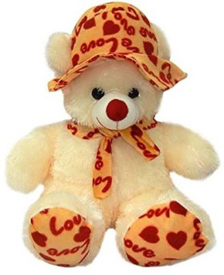 Ktkashish Toys Soft Stuffed Cream Love Cap Teddy Bear (60 cm)  - 12 inch(Beige)