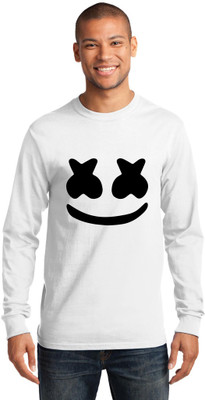 Emmature Printed Men Round Neck White T-Shirt