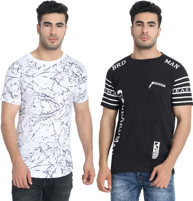 LALAN TOP Printed Men Round Neck Multicolor T-Shirt(Pack of 2)