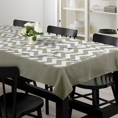 Dekor World Grey Organic Cotton Table Linen Set(Pack of 7)