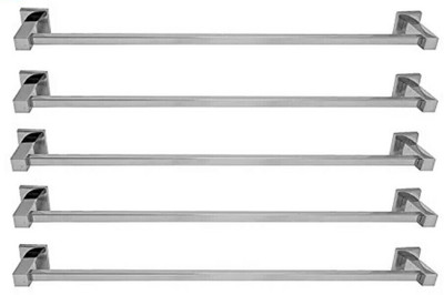 deeplax TOWEL ROD SQUARE SHAPE 18 INCHES (1.5 FEET) SET OF 5 SILVER Towel Holder(White Metal, Stainless Steel)