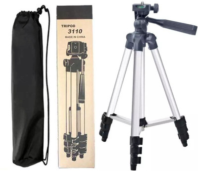 casadomani Tripod 3110 | 3-Way Head, Built in Level, Aluminium Legs, Quick Lever Lock Mini Tripod for phone and camera | Foldable Tripod Stand for Mobile Camera, DSLR, Smartphone & Action Cameras | Grip for adjusting head position | Lightweight and portable | Quick release head for easy connecting t