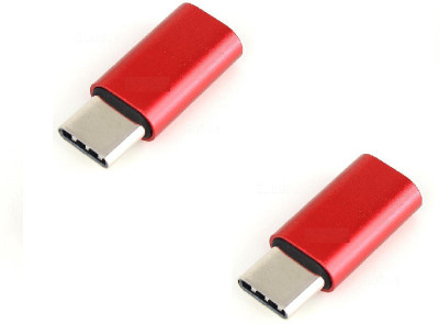 

Freya PACK OF 2 MICRO USB TO TYPE C CONVERTER OTG USB Adapter(Red)