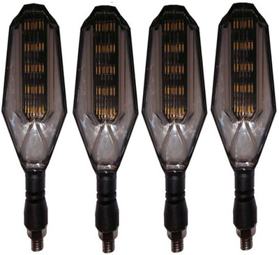 BRPEARl Front, Side, Rear LED Indicator Light for TVS Flame DS125(Amber, Blue)