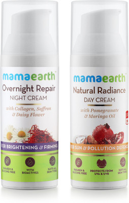 

Mamaearth Combo Pack Natural Radiance Face Cream & Skin Repair Night Cream(100 ml)