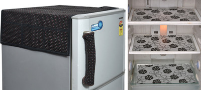 YELLOW WEAVES Fridge Mat(Width: 28 cm, Black)