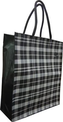 

LIFEMUSIC Premium Quality Designer Stylish Trendy Jute Lunch Bag for Lunch/Return Gift/Everyday use (Larger Size) Waterproof Multipurpose Bag(Black, 10 L)
