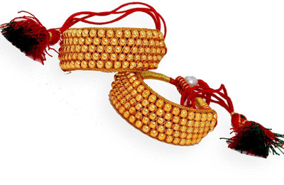 GEODE DELIGHT Plastic Gold-plated Bangle Set(Pack of 2)