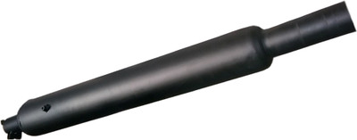 WORDZ Long Bottle Black Empty Bada Punjab Exhaust silencer Royal Enfield Classic 350 Full Exhaust System(Mild Steel)