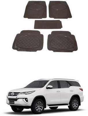Autoxygen Rubber Standard Mat For  Toyota Fortuner(Beige)