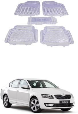 Autoxygen Rubber Standard Mat For  Skoda Octavia(White)