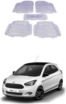 Autoxygen Rubber Standard Mat For  Ford Figo(White)