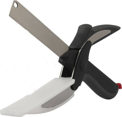 Gabbar ® Clever Cutter 2-in-1 Knife & Cutting Board Food Chopper Superior Quality Kitchen Knife with Spring Action - Clever Cutter Comes with Locking Hinge Vegetable Slicer(Pack of 1)