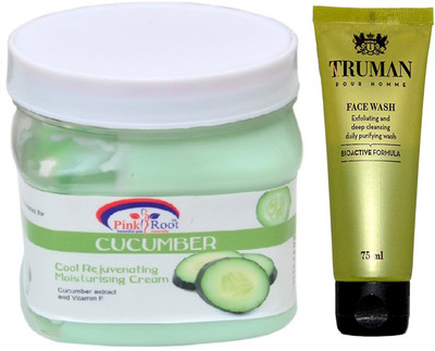 

Pink Root CUCUMBER CREAM 400GM WITH TRUMAN POUR HOMME FACE WASH 75ML(Set of 2)