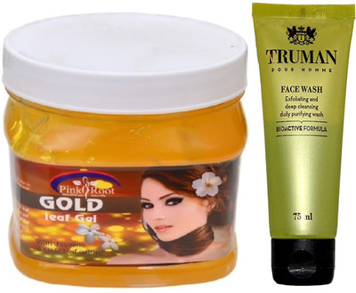 

Pink Root GOLD GEL 400GM WITH TRUMAN POUR HOMME FACE WASH 75ML(Set of 2)