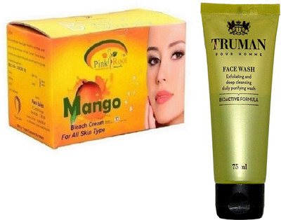 

Pink Root MANGO BLEACH 250GM WITH TRUMAN POUR HOMME FACE WASH 75ML(Set of 2)