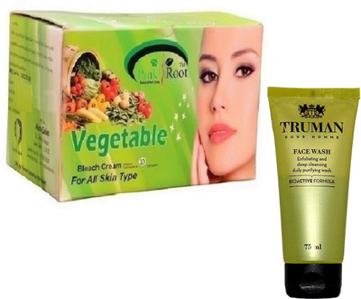 

Pink Root VEGETABLE BLEACH 250GM WITH TRUMAN POUR HOMME FACE WASH 75ML(Set of 2)