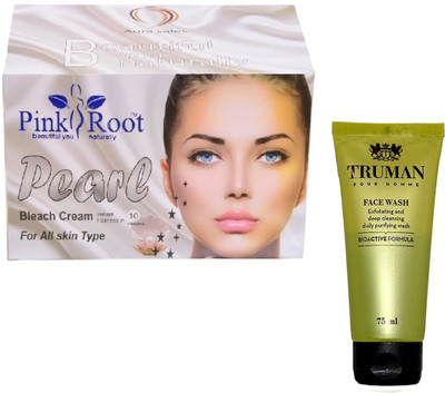 

Pink Root PEARL BLEACH 250GM WITH TRUMAN POUR HOMME FACE WASH 75ML(Set of 2)