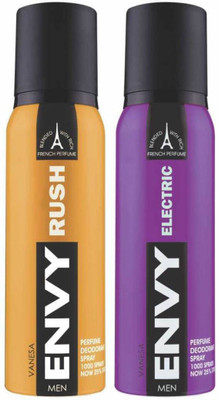 

Envy Rush & Electric Deo Combo of 2 Body Spray - For Men(120 ml, Pack of 2)