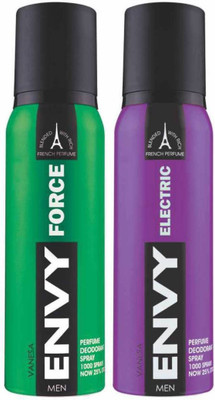 

Envy Force & Electric Deo Combo of 2 Body Spray - For Men(120 ml, Pack of 2)