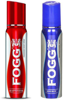 

Fogg ENERGY & HAPPINESS Body Spray - For Men & Women(240 ml, Pack of 2)