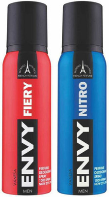 

Envy Fiery & Nitro Deo Combo of 2 Body Spray - For Men(120 ml, Pack of 2)