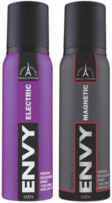 

Envy Electric & Magnetic Deo Combo of 2 Body Spray - For Men(120 ml, Pack of 2)