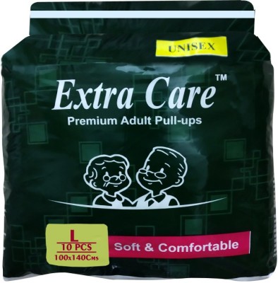 

Extra Care Premium Adult Pullups Pant Style Diapers Large Size 10 Pieces 100x140 Cms Soft & Comfortable Adult Diapers - L(10 Pieces)