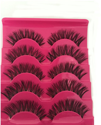 

Digital Shoppy 5 PAIRS Eye Lashes Handmade Thick False Eyelashes Extension(Pack of 10)