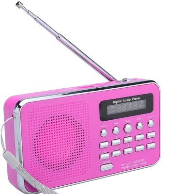 

CRETO BT-SM74 Best Quality Digital Radio Fm USB/AUX/SD card Player FM Radio(Pink)