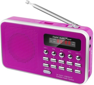 

CRETO BT-SM74 Portable Digital Fm Radio Support AUX, USB & SD card FM Radio(Pink)