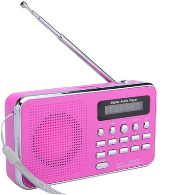 

CRETO BT-SM74 Portable Radio Fm Support USB, Aux-in & SD card FM Radio(Pink)
