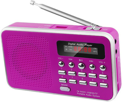 

CRETO BT-SM74 Latest Digital Radio Fm Music Player Support USB, AUX & SD card FM Radio(Pink)