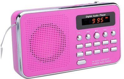 

CRETO Music Series BT-SM74 Portable Digital Fm Radio Support USB/AUX & SD card FM Radio(Pink)