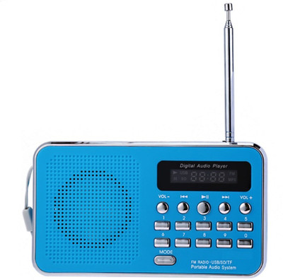 

CRETO BT-SM74 Mini Portable Digital Radio/Fm Mp3 Music Player Support USB/Aux/Memory card FM Radio(Blue)