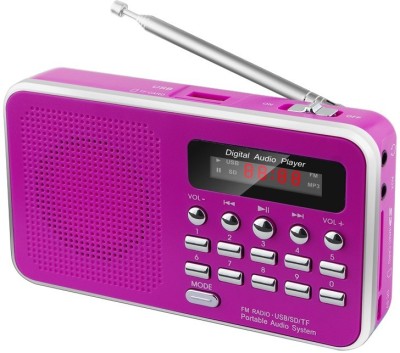 

CRETO BT-SM74 Digital Radio Fm Music Player Support AUX, USB & SD card FM Radio(Pink)